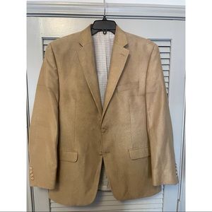 Tan Ralph Lauren Polo blazer.